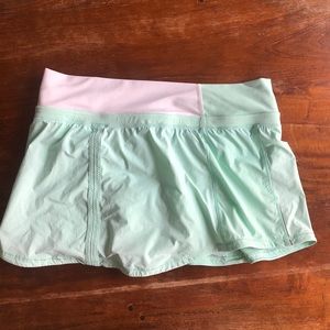 lululemon athletica Mint Green and white Athletic Skirt